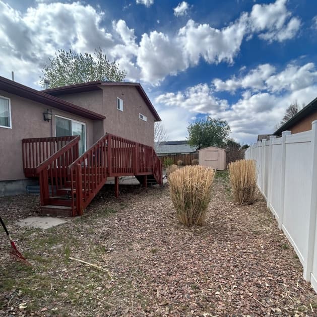 Completed landscaping results with healthy lawn