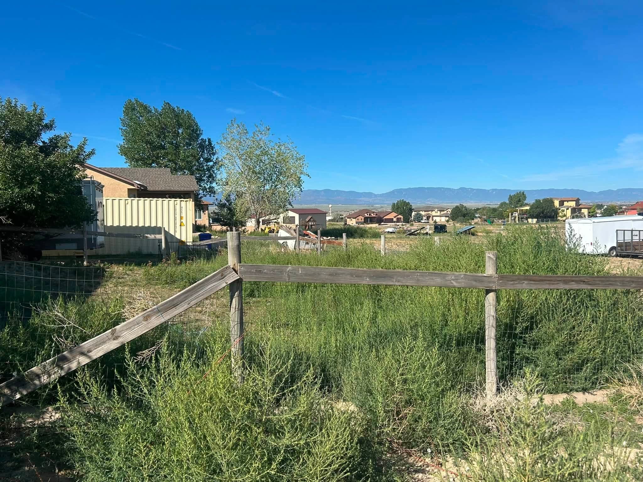 Property fencing with mountain views